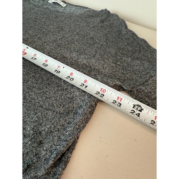 Zara Knit Black lightweight Sweater with dropped Sleeves & Front Pockets Size L - Picture 4 of 6